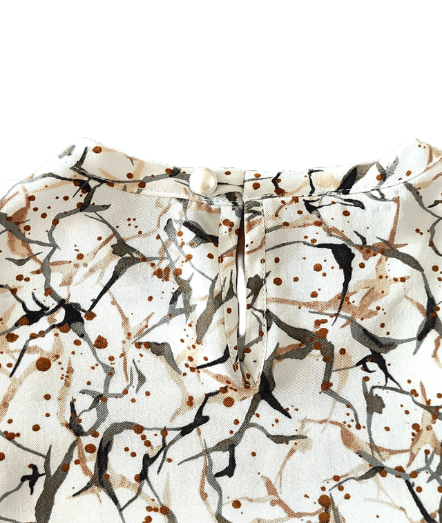 Robe manches à double volants