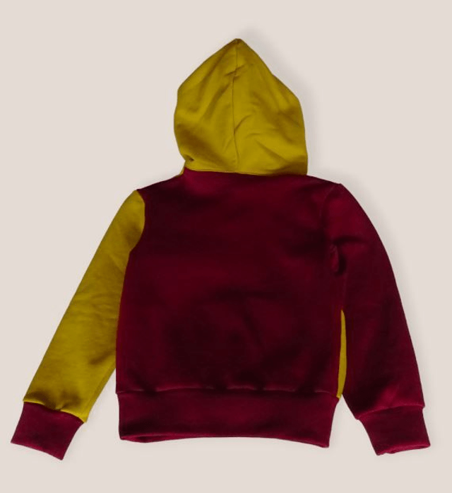 Jogging à capuche Bordeaux et Jaune