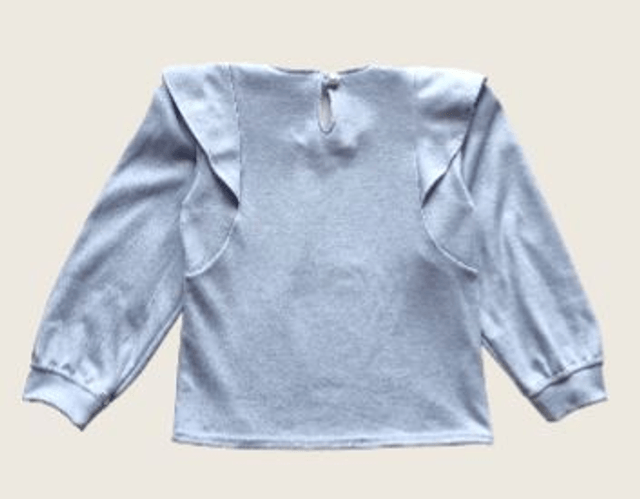 Sweat maille bleu clair