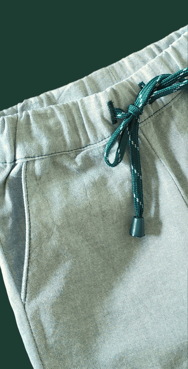 Short coton effet tweed vert